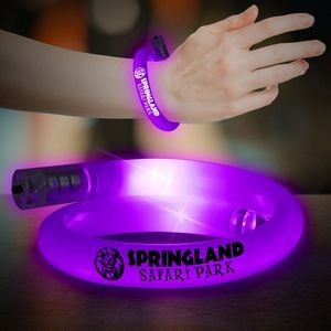 Purple Flashing Coil Tube Bracelet