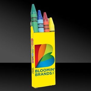 Single Color Imprint Crayons (4 Pack)