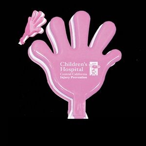 7" Pad Printed Pink & White Hand Clapper