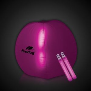 24" Pink Light Up Translucent Inflatable Beach Ball
