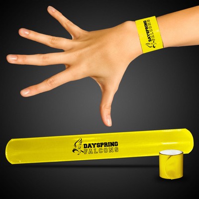 8 3/4" Pad Printed Yellow Slap Bracelet