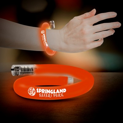 Orange Flashing LED Coil Tube Bracelet