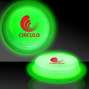 3" Circle Shaped Green Glow Badges