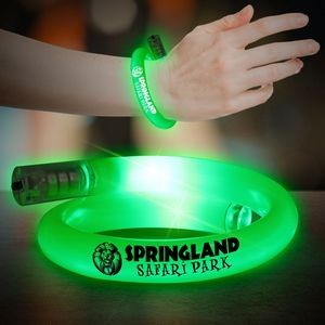 Green Flashing Coil Tube Bracelet