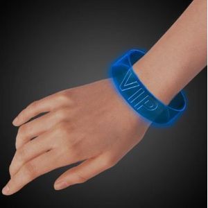 Blue Pad Printed LED Magnetic Bracelet