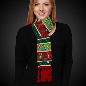Gingerbread & Candy Cane LED Scarf