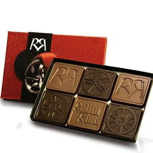 12 Piece Chocolate Assortment w/Gift Box & Custom Imprinted Band