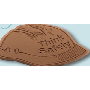 Think Safety Milk Chocolate Hard Hat Shape
