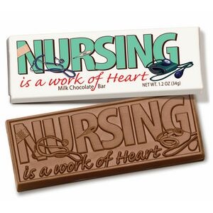 Nursing is a Work of Heart 2"x5" Wrapper Bar