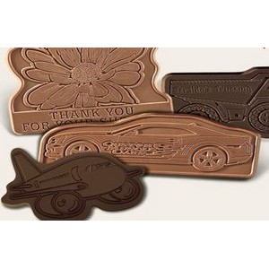 Custom Shape Chocolate in Gift Box w/Custom Imprinted Band (4"x4")