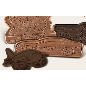 Custom Shape Chocolate in Gift Box w/Custom Imprinted Band (4"x6")