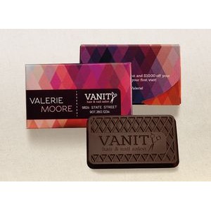 Chocolate Business Card in Clear Wrap (2"x3")