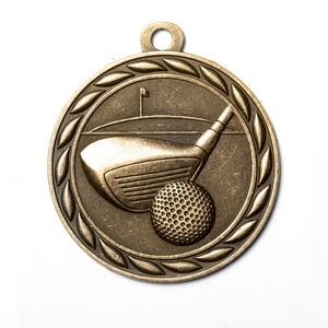 Golf Antique Finish Medal