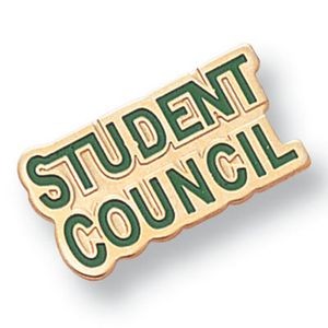 Etched Enameled School Student Council Pin