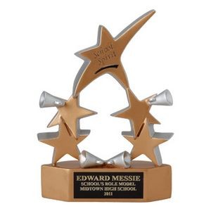 8-3/8" Gold 5-Star Cheerleader Award