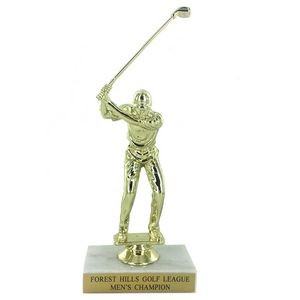 6½" Male Golfer Trophy w/Marble Base