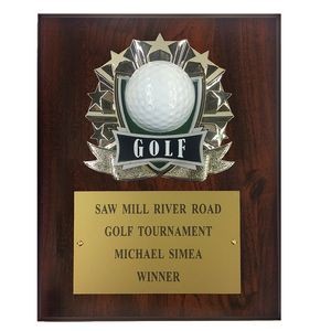 Full Color Raise Modeled Golf Plaque (8" x 10")