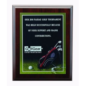 Golf Photo Sports Plaque w/Laser Engraved Plate (9"x12")