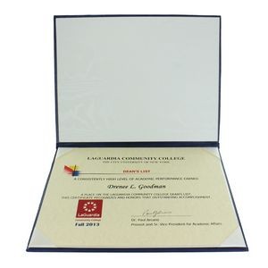 Blue Certificate Holder