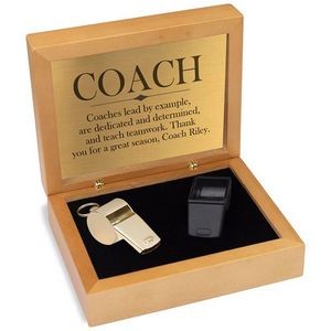 Gold Whistle Gift Set w/Hardwood Box