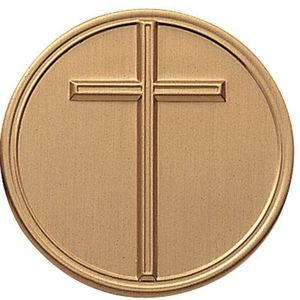 2" Religious Cross Stamped Insert Disc