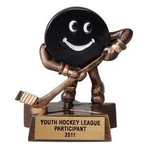 Small Resin Hockey Puck Character Trophy