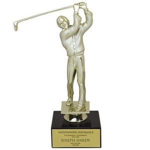 9½" Male Golf Figure Trophy w/Black Marble Base