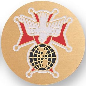 7/8" Knights of Columbus 4th Degree Etched Enamel Medallion Insert Disc
