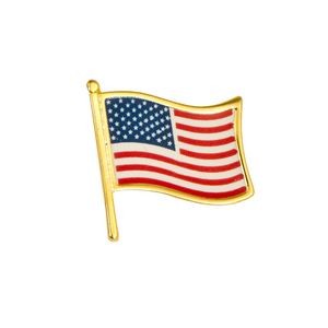 USA Waving Flag Stock Design Lapel Pin