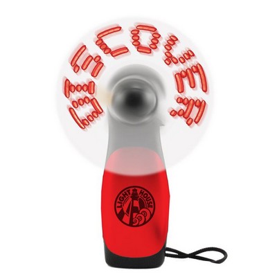 Red LED Deluxe Lighted Message Fan