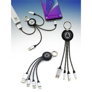 Global Lighted 3-in-2 Braided Charging Cable