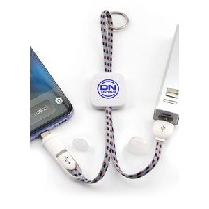 3-in-1 Type C & Dual Head Braided Charging Cables for Mobile Devices