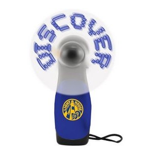 Blue LED Deluxe Lighted Message Fan