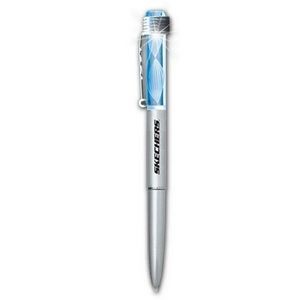 Spiral Blue LED Lighted Logo Pen