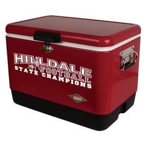 Coleman 54 Quart Steel Belted® Cooler - painted red