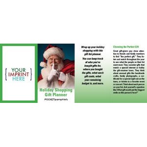 Holiday Shopping Gift Planner w/Santa Pocket Pamphlet