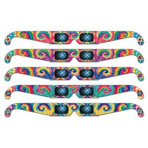 Fireworks Glasses - Rainbow Tie Dye - Stock Imprint