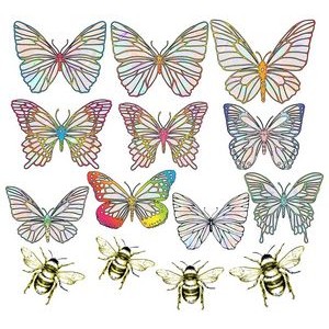 Window Decals - Butterfly Sun Catchers - Holographic Rainbow Window Stickers