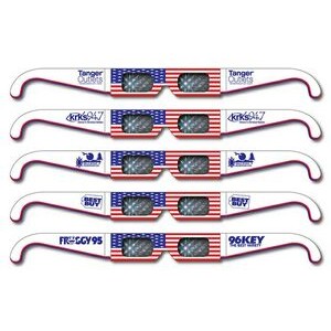 Fireworks Glasses - American Flag #1 - Custom Imprint