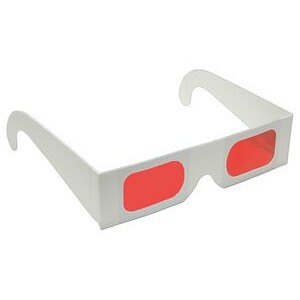 Secret Reveal Glasses - White Frame - Red Lenses - Stock