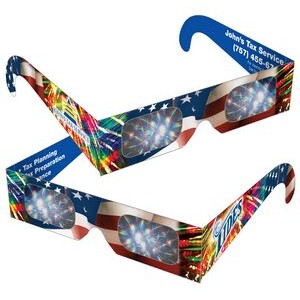 Fireworks Glasses - American Flag #2 - Custom Imprint