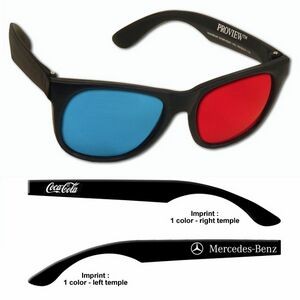 3D Glasses - Plastic ProView - Red/Cyan Lenses - Custom Imprint