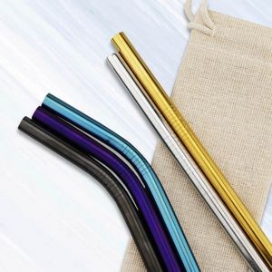 Stainless Steel Straw 8MM x 215MM - Colour