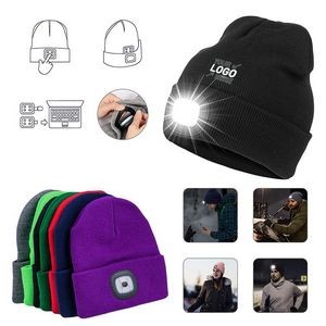 LED Beanie Hat With Light