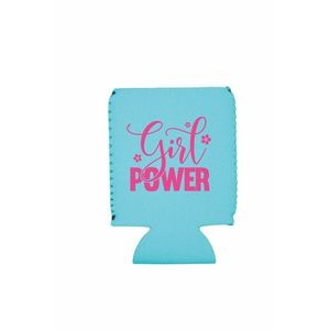 Turquoise Neoprene Flat Can Cooler