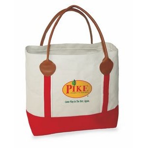 Extra Large Two Tone Tote (Leather Handles)