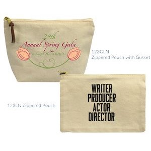 Zippered Pouch (Natural Canvas)