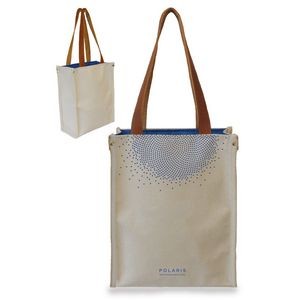 Special Event Tote w/Leather (Natural Canvas)