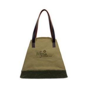 Pyramid Tote (Dyed Canvas/Waxed Trim)