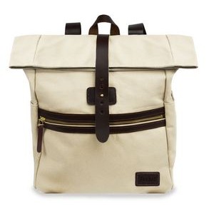 State Street Roll Top Backpack (Natural Canvas)